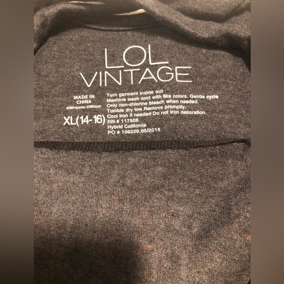 LOL Vintage Happy Holla Ween gray & orange/silver flip sequin long sleeve t, XL - Picture 3 of 14